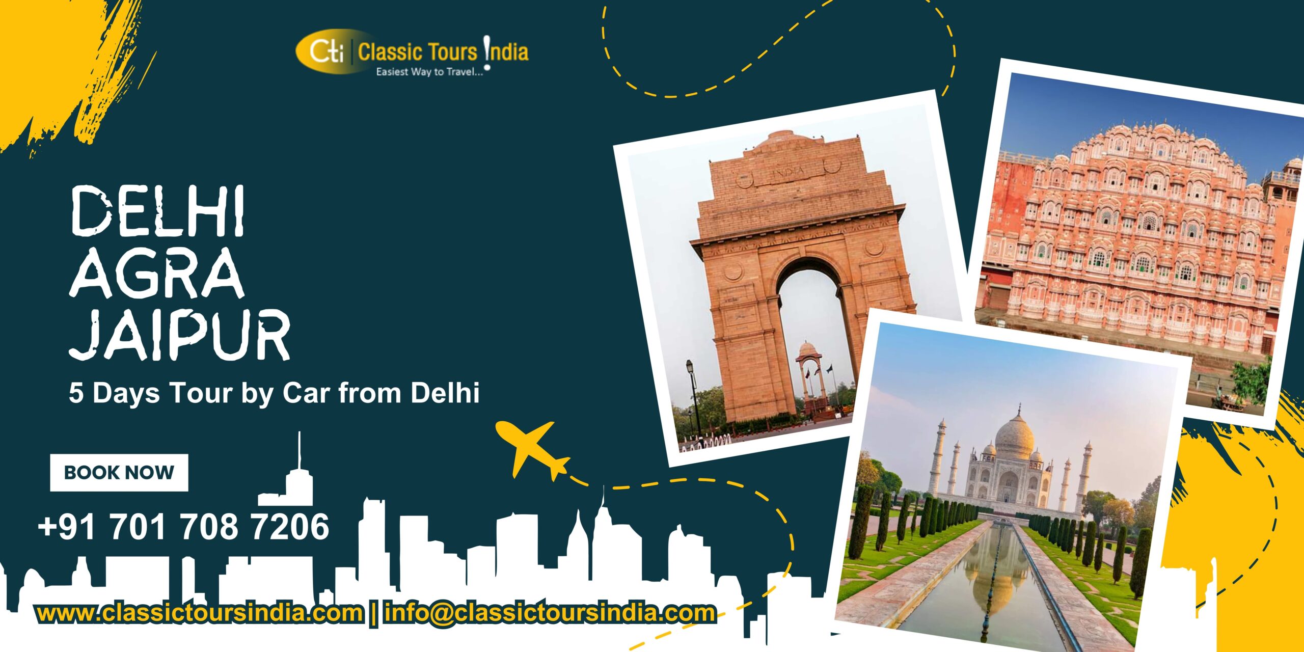 5 Days Golden Triangle Tour by Car
